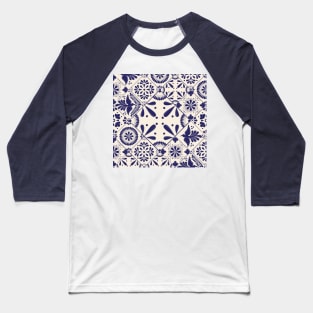 Mexican Talavera Tiles Pattern by Akbaly Baseball T-Shirt